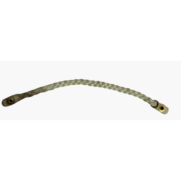 Braided Metallic Gold Leather Bracelet Charm Holder Snap Closure - Picture 6 of 8